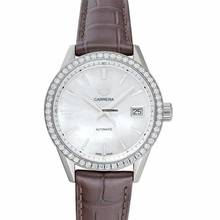 Thumbnail von TAG Heuer Carrera Lady WBK2316.FC8258 - Carrera Calibre 5 Automatic White Mother of Pearl Diamond Bezel Ladies Wa </h1>
