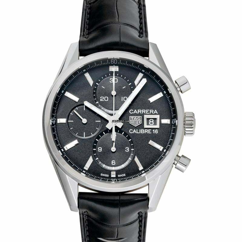 TAG Heuer Carrera Calibre 16 CBK2110.FC6266 - Carrera Calibre 16 Automatic Black Dial Chronograph Men's Watch </h1>