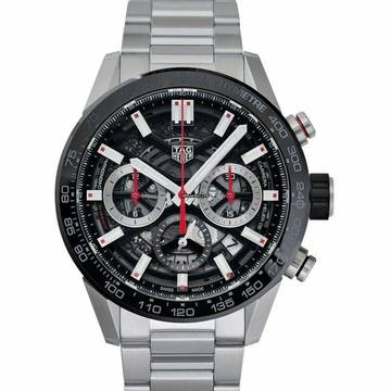  TAG Heuer Carrera CBG2010.BA0662 - Carrera Calibre Heuer 02 Automatic Black Skeleton Dial Men's Watch </h1> 