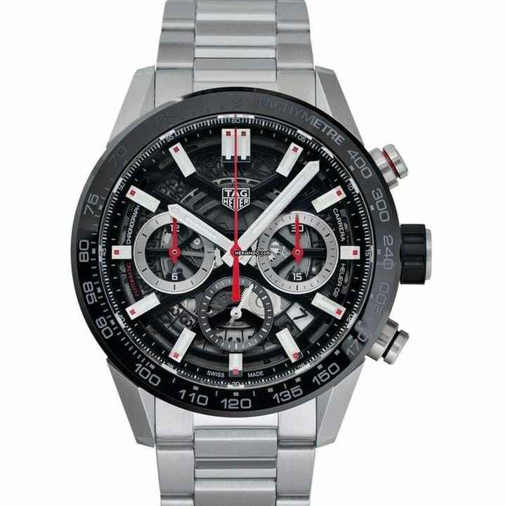  TAG Heuer Carrera CBG2010.BA0662 - Carrera Calibre Heuer 02 Automatic Black Skeleton Dial Men's Watch </h1> 