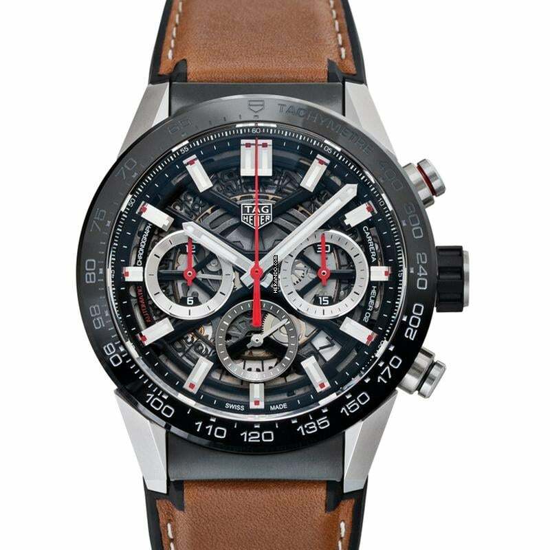 TAG Heuer Carrera CBG2010.FT6144 - Carrera Calibre Heuer 02 Automatic Black Skeleton Dial Men's Watch </h1>