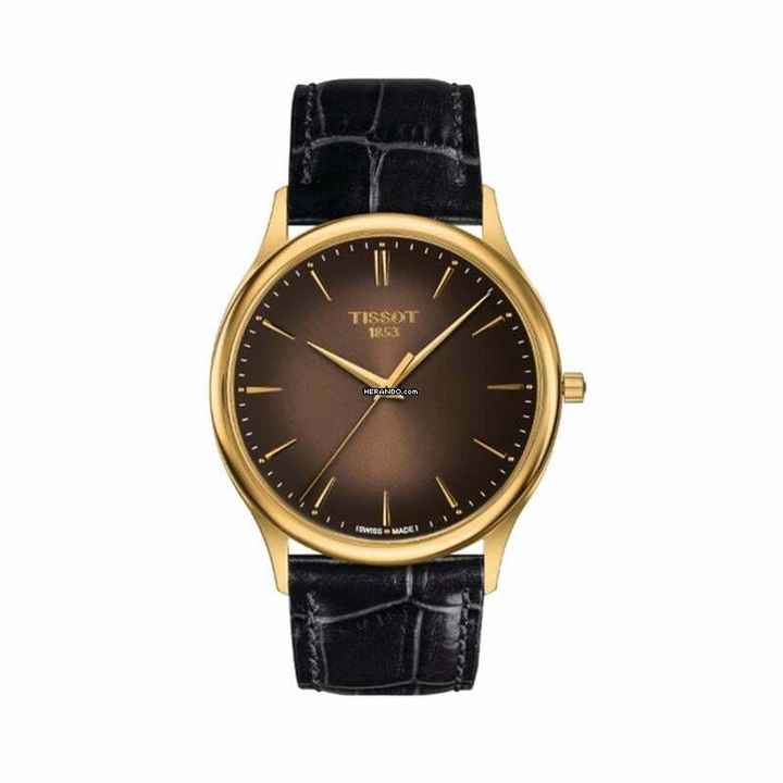  Tissot T926.410.16.291.00 - T-Gold Excellence 18k Gold Quartz Brown Dial Men's Watch </h1> 