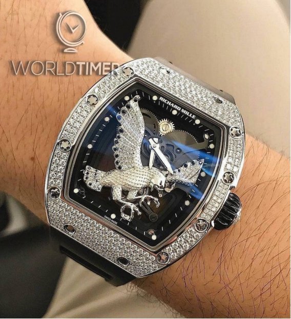 Richard Mille [NEW][UNIQUE] RM 57-02 Falcon White Gold Full Set Diamonds Tourbillon