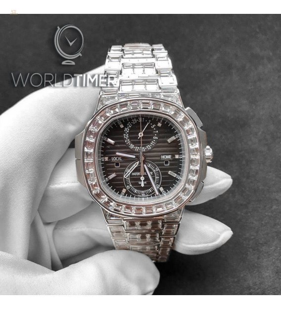Patek Philippe NEW-全新 Nautilus Travel Time Chrono Haute Joaillerie 5990/1400G