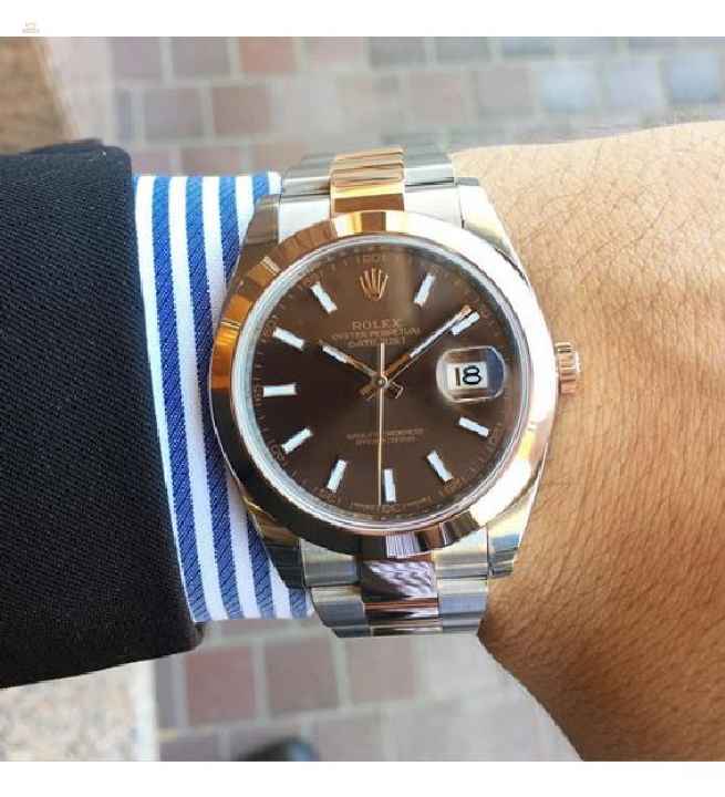 Rolex [NEW] 126301 Datejust 41mm 18K/SS with Chocolate Dial Watch