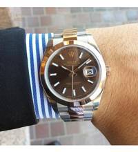 Thumbnail von Rolex [NEW] 126301 Datejust 41mm 18K/SS with Chocolate Dial Watch