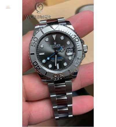 ROLEX [NEW] Yacht-Master Steel and Platinum Oyster Ladies 268622 Rhodium Dial