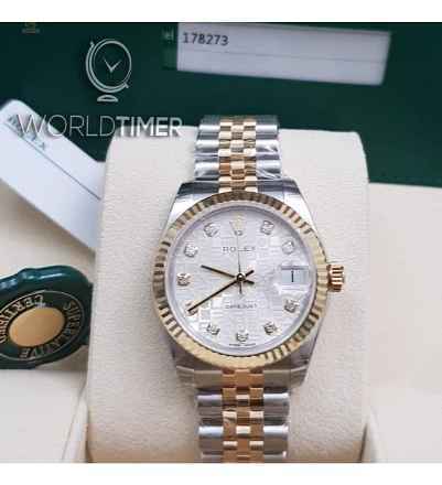 Rolex [NEW] Datejust 31mm Ladies 178273J Silver Diamond Jubilee (Retail:US$11,699)