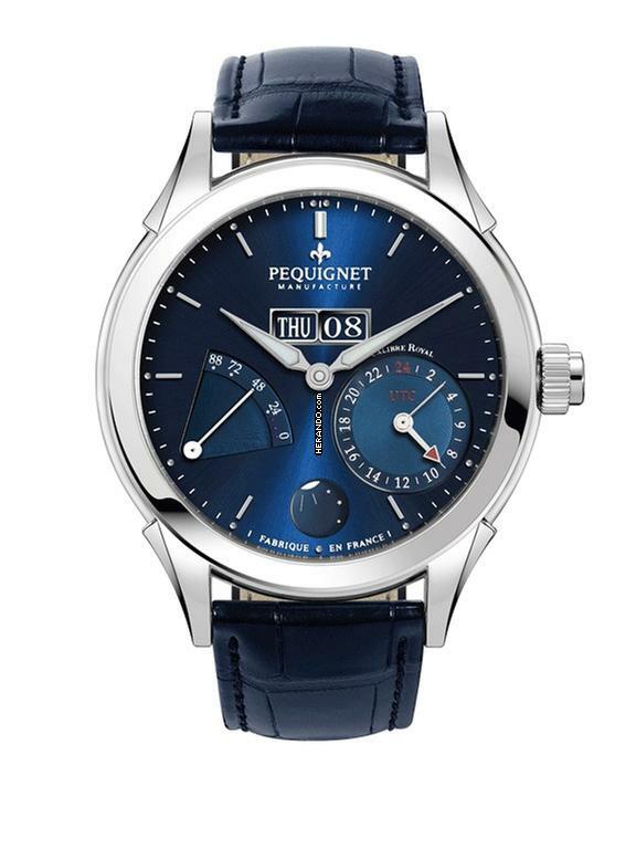 Thumbnail von Pequignet Rue Royale GMT 3 Options Blue grey or white dial