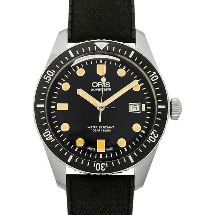  Oris Divers Sixty Five 01 733 7720 4054-07 4 21 18 - Divers Sixty-Five Automatic Black Dial Rubber Strap Men's Wa </h1> 