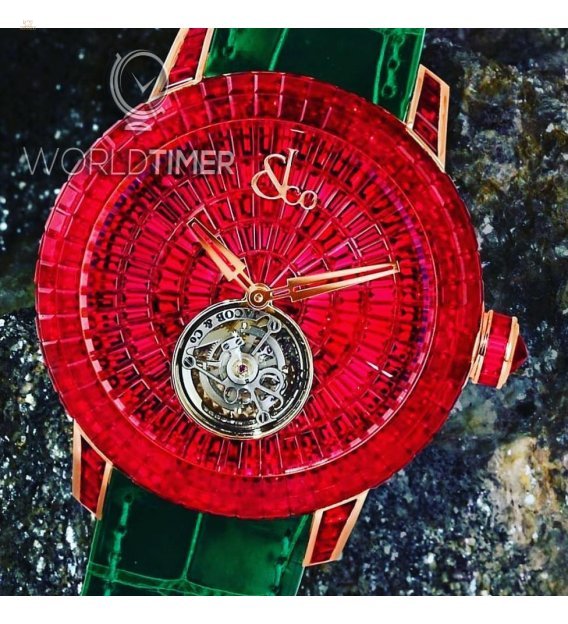 Jacob & Co. 捷克豹 [NEW][LIMITED 3 PIECE] Caviar Tourbillon Ruby 47mm CV201.40.BR.UB.A (Retail:HK$14,317,500)