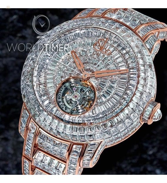 Jacob & Co. 捷克豹 [NEW][LIIMITED 18 PIECE] Caviar Tourbillon Diamond Bracelet 47mm CV201.40.BD.BD.A40BA (Retail:HK$13,744,800)