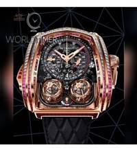 Jacob & Co. 捷克豹 [NEW][LIMITED 18 PIECE] Twin Turbo Furious Baguette Rose Gold TT800.40.BR.AA.A