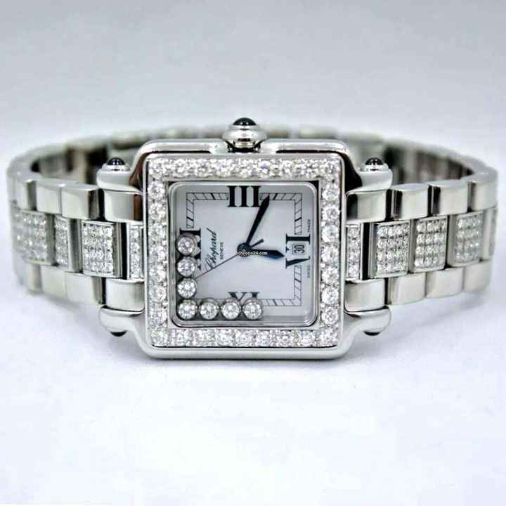  Chopard Happy Sport Steel 7 Floating DIAMONDS Watch </h1> 