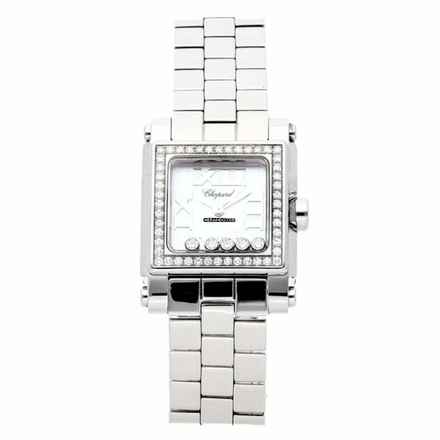  Chopard Happy Sport Steel 5 Floating Diamonds Diamond Bezel Watch </h1> 