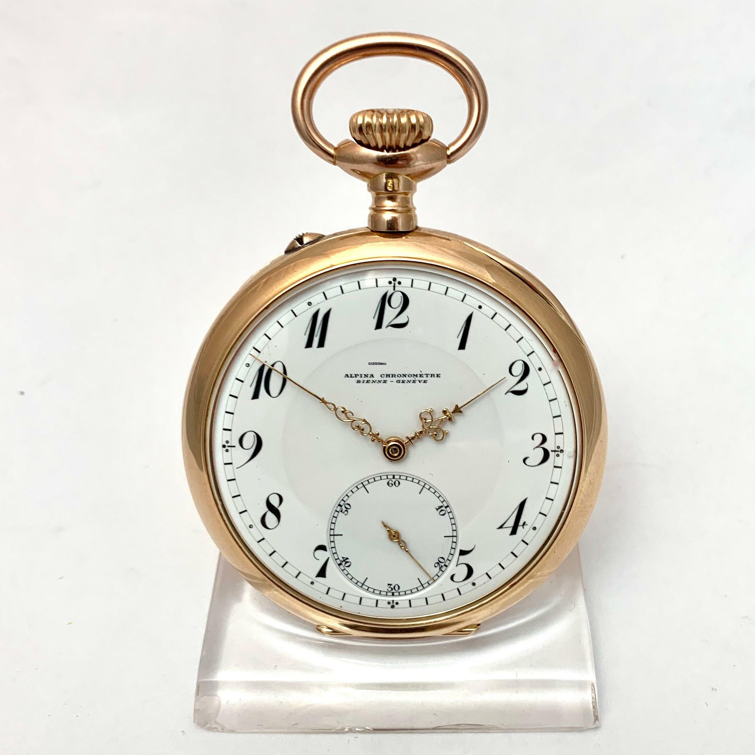 Thumbnail von Alpina Taschenuhr Union Hologére SA Chronométre 585/000 Roségold </h1>