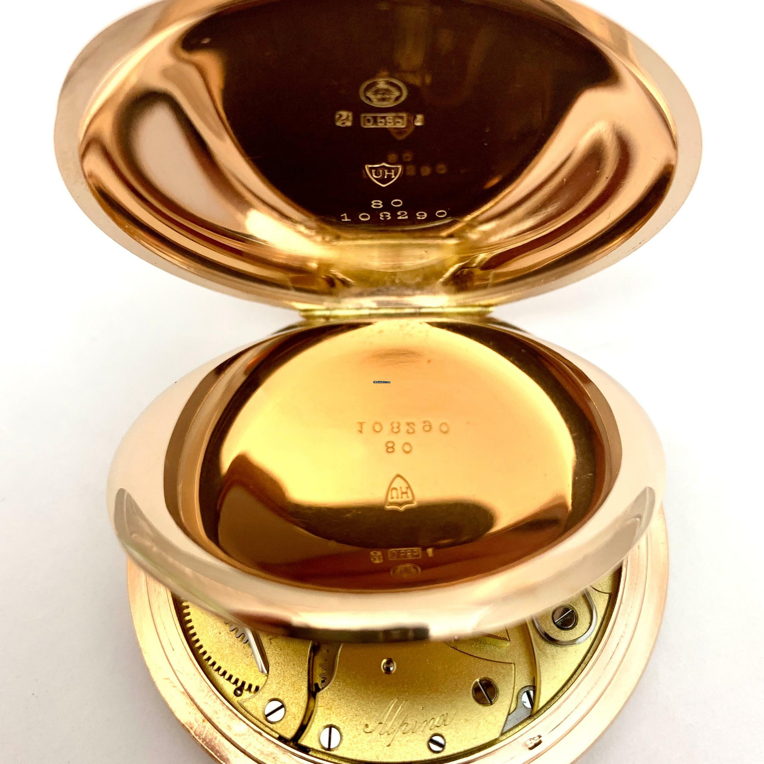 Thumbnail von Alpina Taschenuhr Union Hologére SA Chronométre 585/000 Roségold </h1>