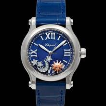 Thumbnail von Chopard Happy Sport 278559-3011 - Happy Stars Automatic Blue Dial DIamonds Ladies Watch </h1>
