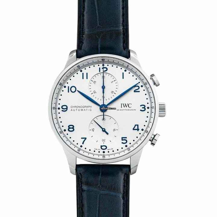  IWC Portugieser Chronograph IW371605 - Portugieser Automatic Chronograph Silver Dial Unisex Watch </h1> 