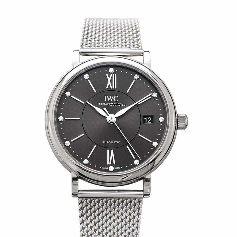  IWC Portofino Automatic IW458110 - Portofino Automatic 37 Automatic Slate-coloured Dial Diamond Hour Markers Unise </h1> 