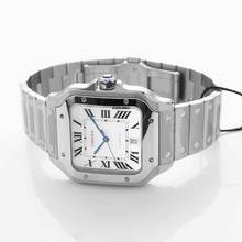 Thumbnail von Cartier Santos WSSA0018 - Santos Silvered Opaline Dial Men's Watch </h1>