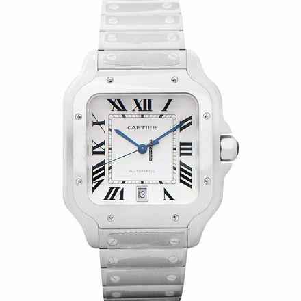  Cartier Santos WSSA0018 - Santos Silvered Opaline Dial Men's Watch </h1> 