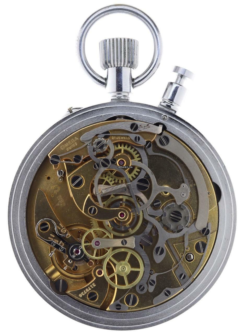 Thumbnail von Omega Taschenuhr Split Second Chronograph Rattrapante pocket watch made for the Automobile Club Firenze in Italy </h1>