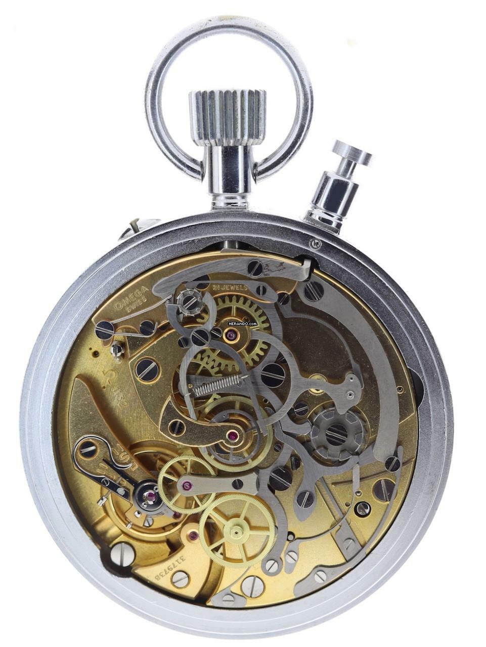 Thumbnail von Omega Taschenuhr Split Second Chronograph Rattrapante pocket watch made for the Automobile Club Firenze in Italy </h1>