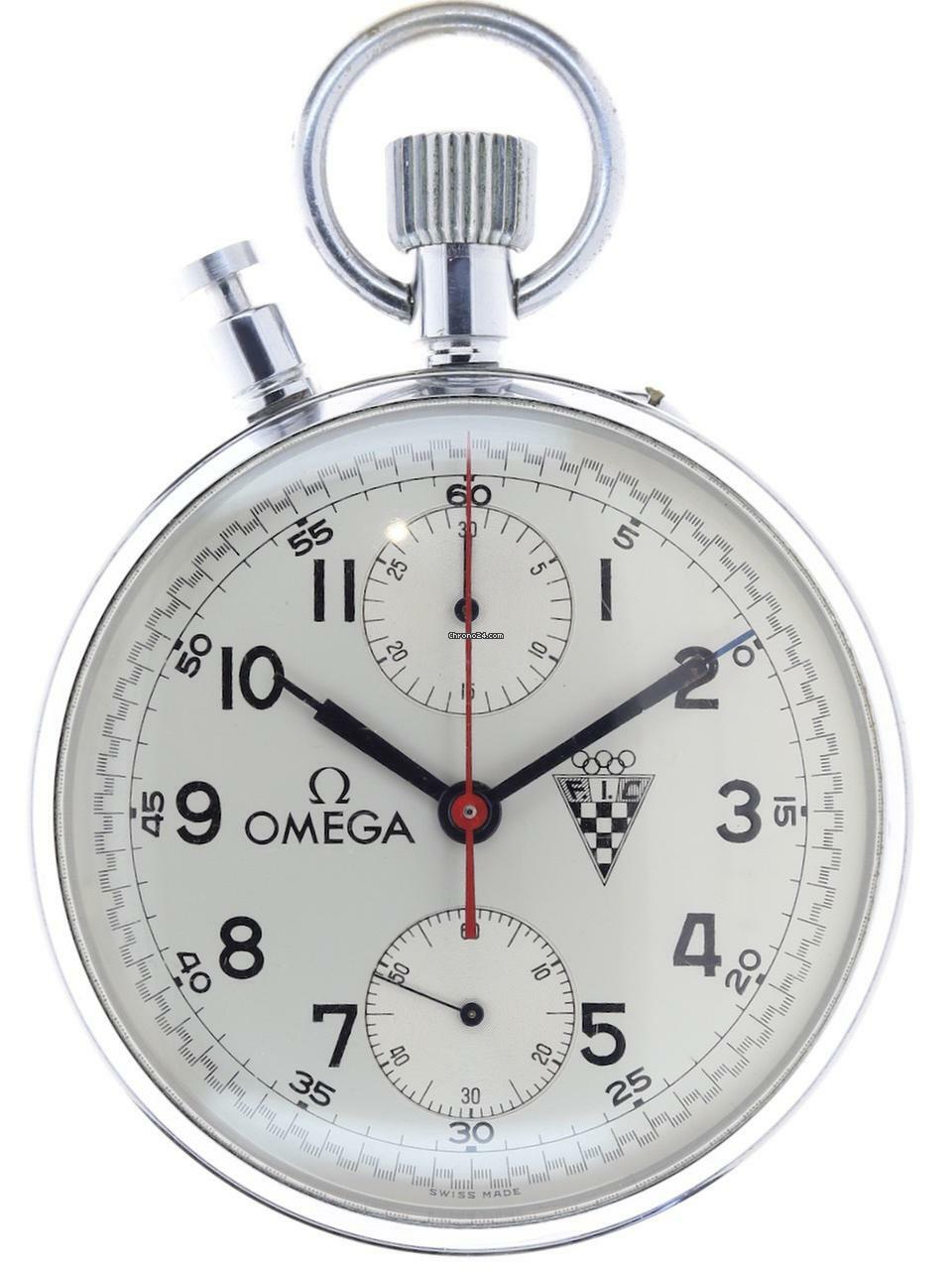 Thumbnail von Omega Taschenuhr Split Second Chronograph Rattrapante pocket watch made for the Automobile Club Firenze in Italy </h1>