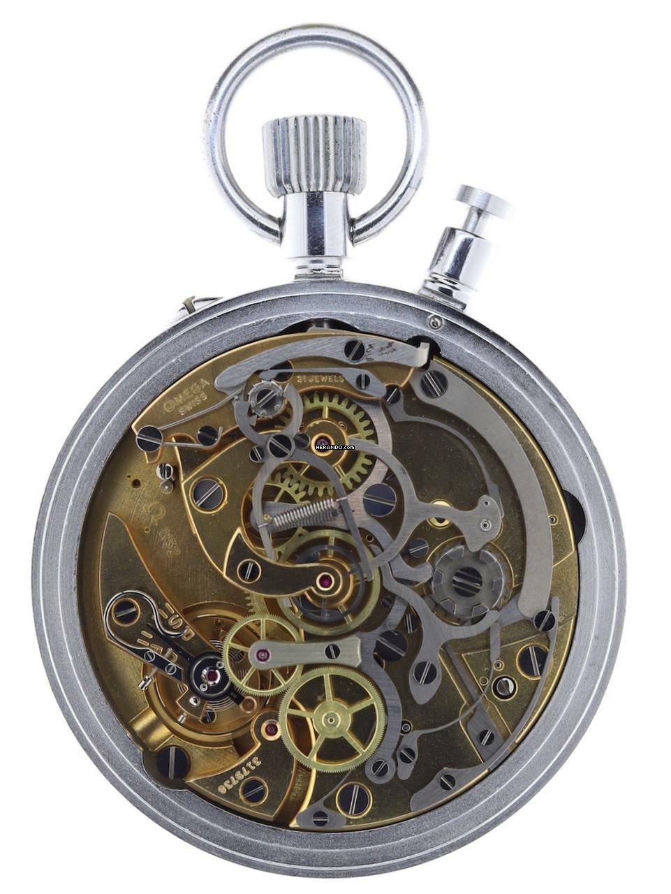 Thumbnail von Omega Taschenuhr Split Second Chronograph Rattrapante pocket watch made for the Automobile Club Firenze in Italy </h1>