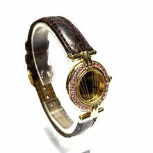Thumbnail von Cartier COLISÉE GP Ladies Watch Gold Dial & Pink Sapphires Bezel & C </h1>