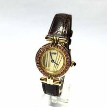 Thumbnail von Cartier COLISÉE GP Ladies Watch Gold Dial & Pink Sapphires Bezel & C </h1>