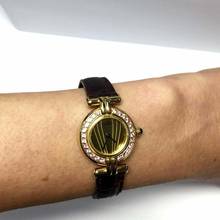 Thumbnail von Cartier COLISÉE GP Ladies Watch Gold Dial & Pink Sapphires Bezel & C </h1>