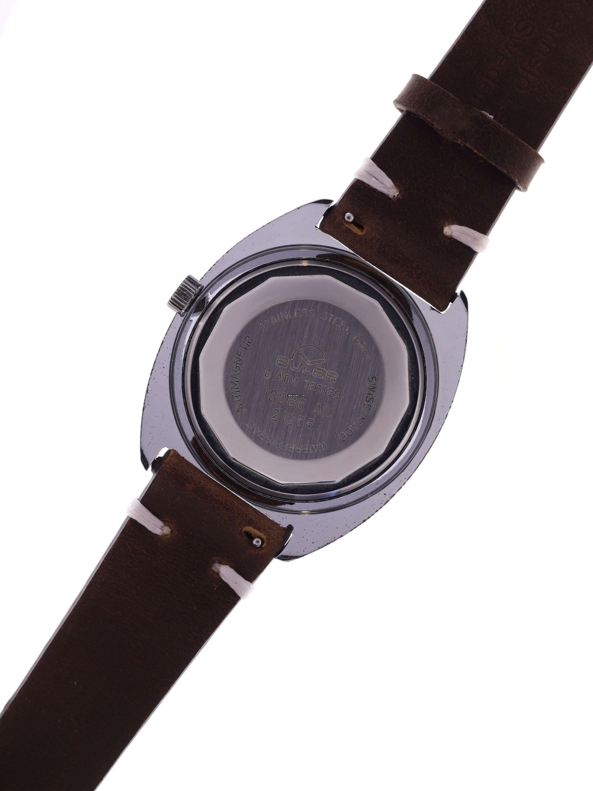 Thumbnail von Buler Gents automatic World Time Wristwatch 25 Jewel Automatic • Shock-Restistant • Waterresistant 6 ATM </h1>