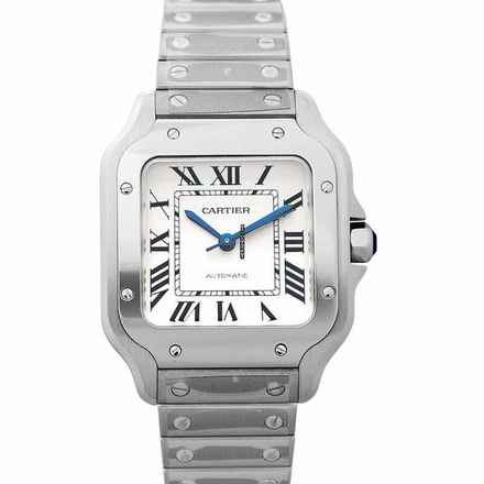  Cartier Santos WSSA0029 - Santos de Cartier Automatic Silvered Opaline Dial Men's Watch </h1> 