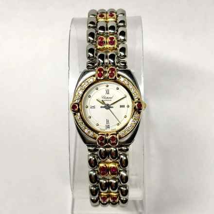  Chopard Gstaad Quartz 24mm 2 Tone DIAMONDS & Red Rubies Watch </h1> 