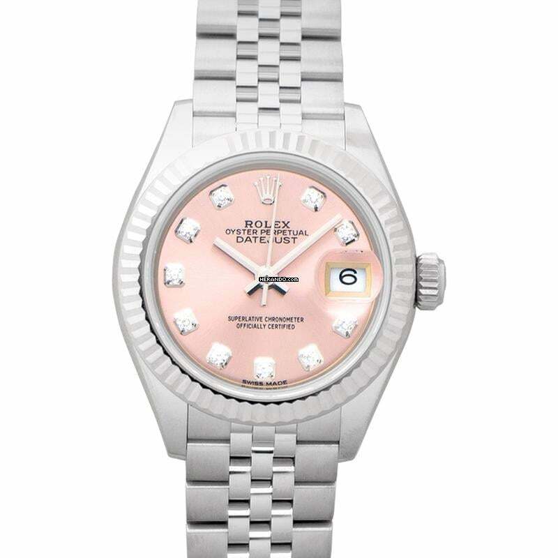  Rolex Lady-Datejust 279174-0003 - Lady Datejust Automatic Pink Dial Diamond Indexes Ladies Jubilee Watch </h1> 