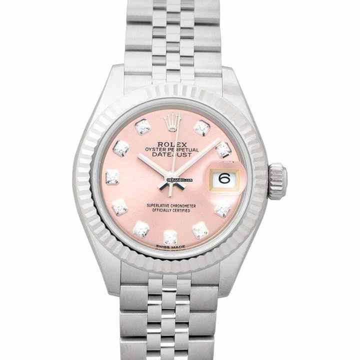  Rolex Lady-Datejust 279174-0003 - Lady Datejust Automatic Pink Dial Diamond Indexes Ladies Jubilee Watch </h1> 