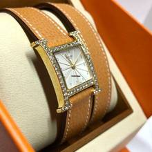 Thumbnail von Hermès Heure H 25mm Two Tone 0.91TCW DIAMONDS 15” Band Watch </h1>