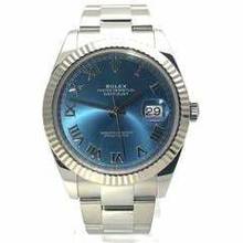 Thumbnail von Rolex Datejust 41 Edelstahl Weißgold 126334 Blau Römisch Oyster </h1>