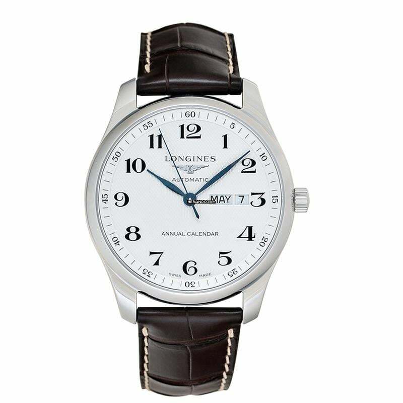  Longines Master Collection L29204783 - Master Collection Automatic Silver Dial Brown Leather Strap Men's Watch </h1> 