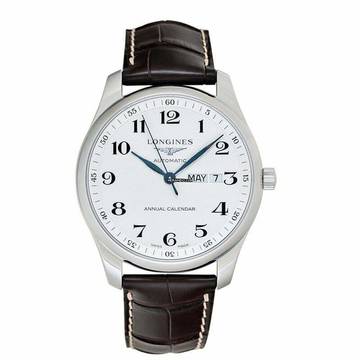  Longines Master Collection L29204783 - Master Collection Automatic Silver Dial Brown Leather Strap Men's Watch </h1> 