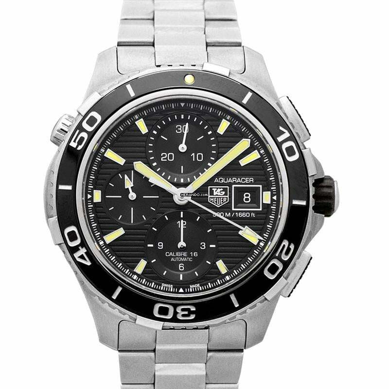 TAG Heuer Aquaracer 500M CAK2111.BA0833 - Aquaracer Calibre 16 Automatic Black Dial Men's Watch </h1>