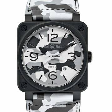  Bell & Ross BR 03-92 Ceramic BR0392-CG-CE/SCA - Instruments BR 03-92 Grey and White Dial Limited Edition Men's Watch </h1> 