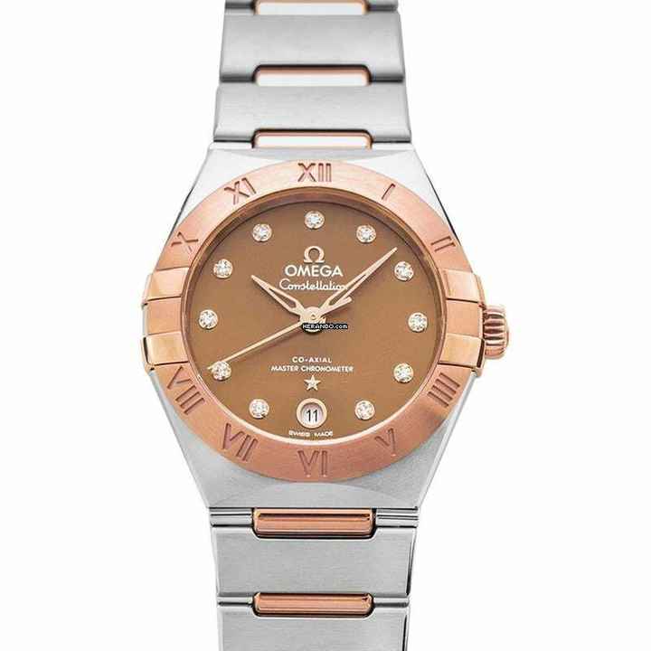  Omega Constellation 131.20.29.20.63.001 - Constellation Co-Axial Master Chronometer Quartz Brown Dial Diamonds </h1> 