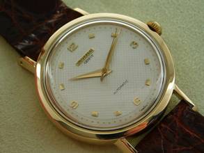 Thumbnail von Universal Genève 18 Kt Gold Bumper Hammerautomatik im original Zustand </h1>