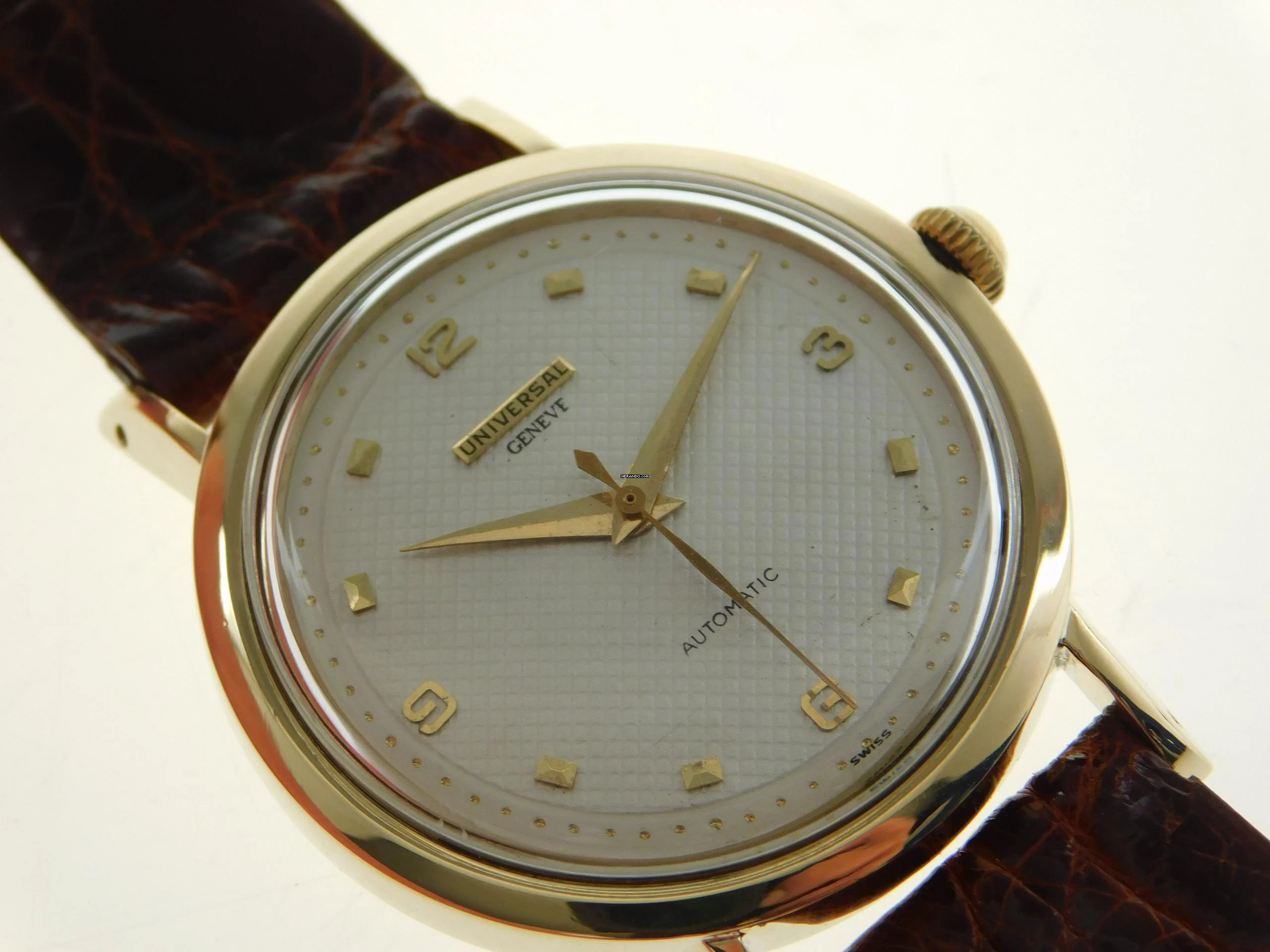  Universal Genève 18 Kt Gold Bumper Hammerautomatik im original Zustand </h1> 