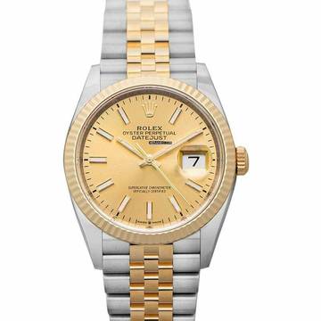  Rolex Datejust 36 126233 - Datejust 36 Automatic Champagne Dial 18K Yellow Gold Jubilee Men's Watch </h1> 