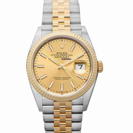  Rolex Datejust 36 126233 - Datejust 36 Automatic Champagne Dial 18K Yellow Gold Jubilee Men's Watch </h1> 