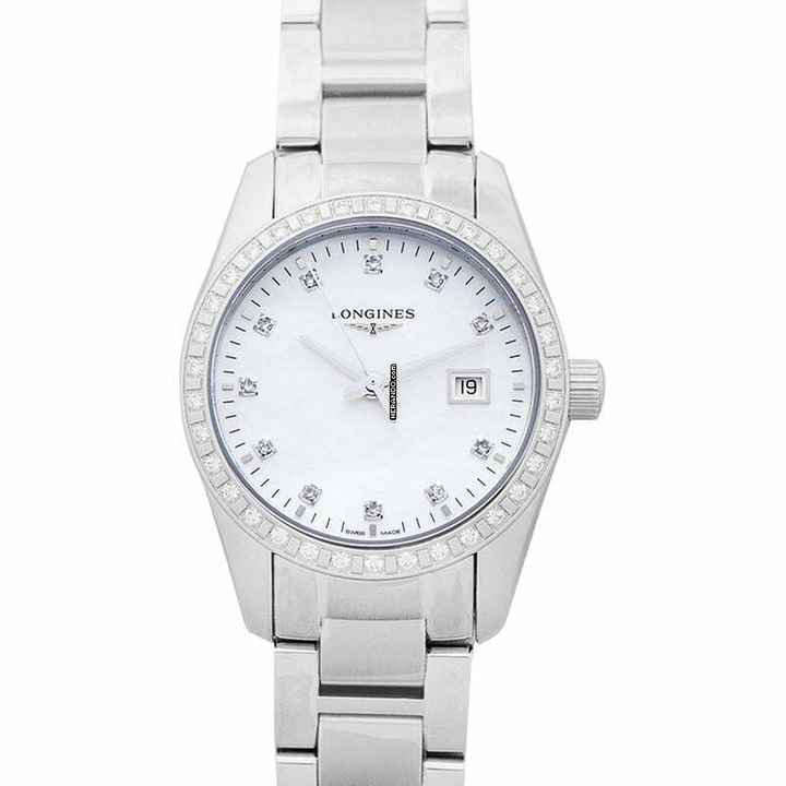  Longines Conquest Classic L22860876 - Conquest Classic Automatic Mother of pearl Dial Diamond Ladies Watch </h1> 